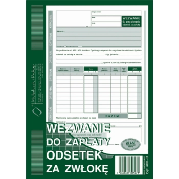 Wezwanie do zapłaty odsetek za zwłokę A5 438-3